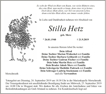 Anzeige von Stilla Hetz von MGO