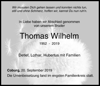 Anzeige von Thomas Wilhelm von MGO