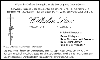 Anzeige von Wilhelm Linz von MGO