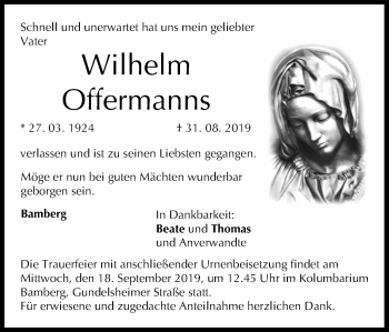 Anzeige von Wilhelm Offermanns von MGO