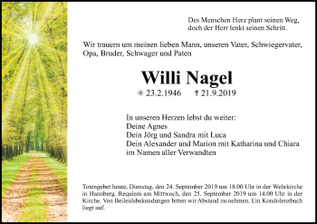 Anzeige von Willi Nagel von MGO