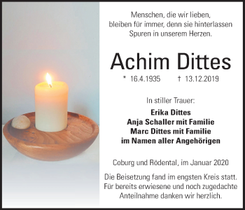 Anzeige von Achim Dittes von MGO