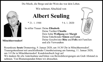Anzeige von Albert Seuling von MGO