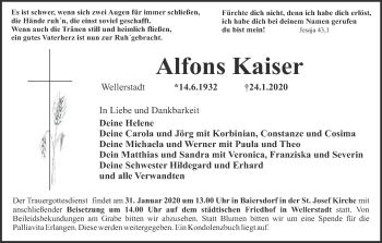 Anzeige von Alfons Kaiser von MGO