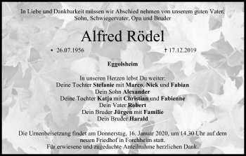 Anzeige von Alfred Rödel von MGO