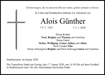 Anzeige von Alois Günther von MGO
