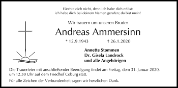 Anzeige von Andreas Ammersinn von MGO