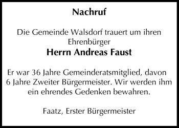Anzeige von Andreas Faust von MGO