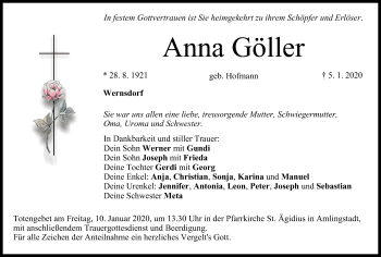 Anzeige von Anna Göller von MGO