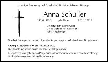 Anzeige von Anna Schuller von MGO
