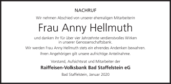 Anzeige von Anny Hellmuth von MGO