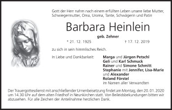Anzeige von Barbara Heinlein von MGO