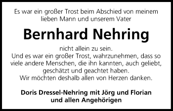 Anzeige von Bernhard Nehring von MGO