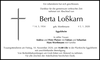 Anzeige von Berta Loßkarn von MGO