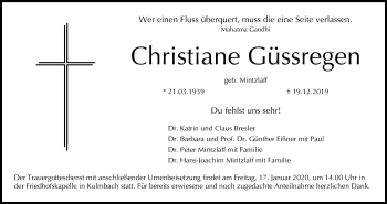 Anzeige von Christiane Güssregen von MGO