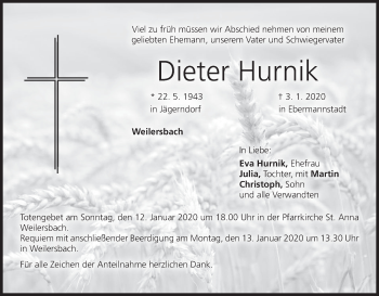 Anzeige von Dieter Hurnik von MGO