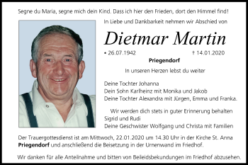 Anzeige von Dietmar Martin von MGO