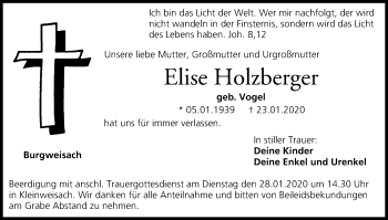Anzeige von Elise Holzberger von MGO