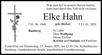 Anzeige von Elke Hahn von MGO