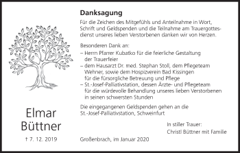 Anzeige von Elmar Büttner von MGO