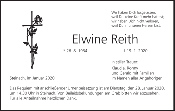 Anzeige von Elwine Reith von MGO