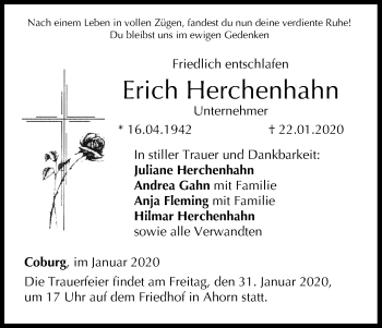 Anzeige von Erich Herchenhahn von MGO