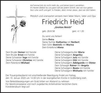 Anzeige von Friedrich Heid von MGO