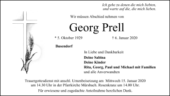 Anzeige von Georg Prell von MGO