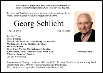 Anzeige von Georg Schlicht von MGO