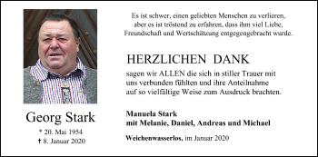 Anzeige von Georg Stark von MGO