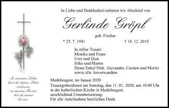 Anzeige von Gerlinde Gröpl von MGO