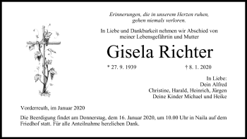 Anzeige von Gisela Richter von MGO