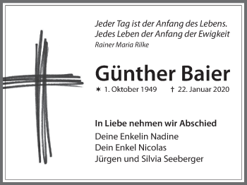 Anzeige von Günther Baier von MGO