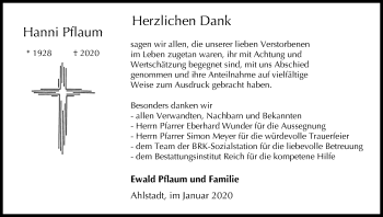 Anzeige von Hanni Pflaum von MGO
