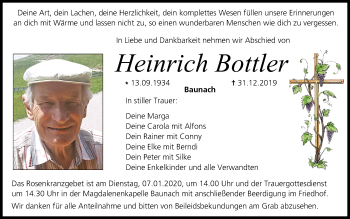 Anzeige von Heinrich Bottler von MGO