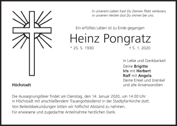 Anzeige von Heinz Pongratz von MGO