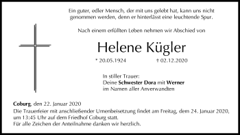 Anzeige von Helene Kügler von MGO