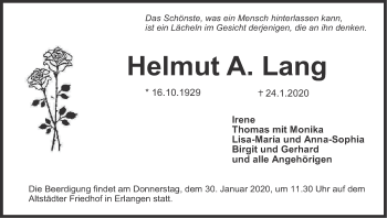Anzeige von Helmut A. Lang von MGO