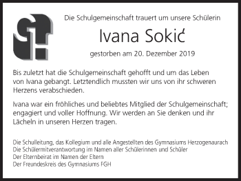 Anzeige von Ivana Sokic von MGO