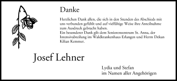 Anzeige von Josef Lehner von MGO