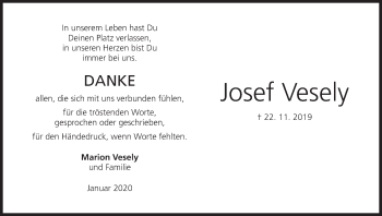 Anzeige von Josef Vesely von MGO