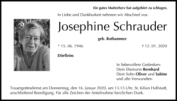 Anzeige von Josephine Schrauder von MGO