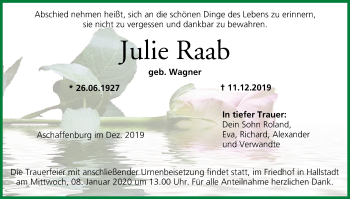 Anzeige von Julie Raab von MGO