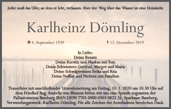 Anzeige von Karlheinz Dömling von MGO