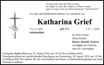 Anzeige von Katharina Grief von MGO