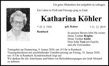 Anzeige von Katharina Köhler von MGO
