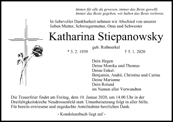 Anzeige von Katharina Stiepanowsky von MGO
