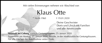 Anzeige von Klaus Otte von MGO