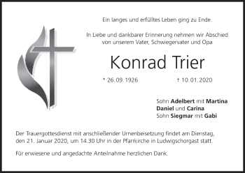 Anzeige von Konrad Trier von MGO