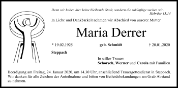 Anzeige von Maria Derrer von MGO
